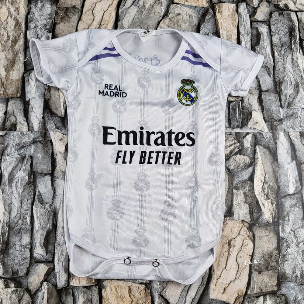 Real Madrid Baby Jersey, Real Madrid  Soccer bodysuit